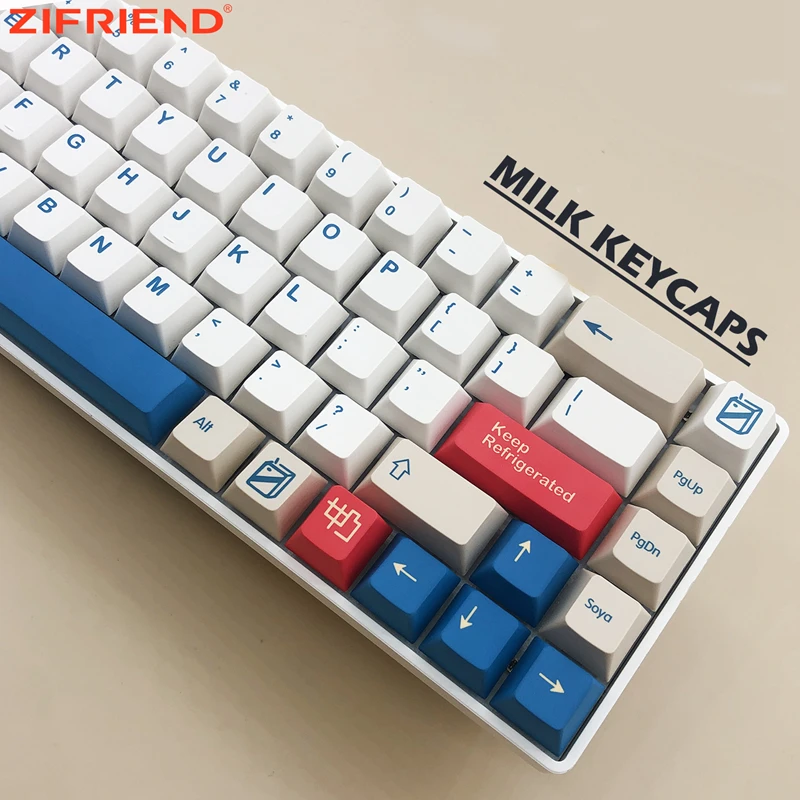 

Soymilk White 137 Keys Keycaps For DIY Mechanical Keyboard Blue BPT XDA Key Caps Set Keycup Accessories