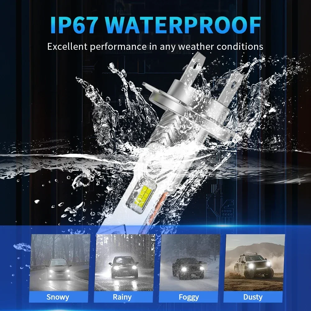 2 шт. H7 светодиодные фары накаливания Mini 1:1 беспроводной Plug&ampPlay Turbo