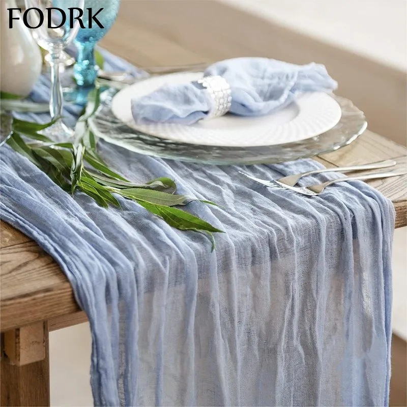 Tablecloth for Table Runner Coffee Festive Wedding Decoration Line Napkin Party Deco Customized Dining Guaze Home Kitchen Cover
