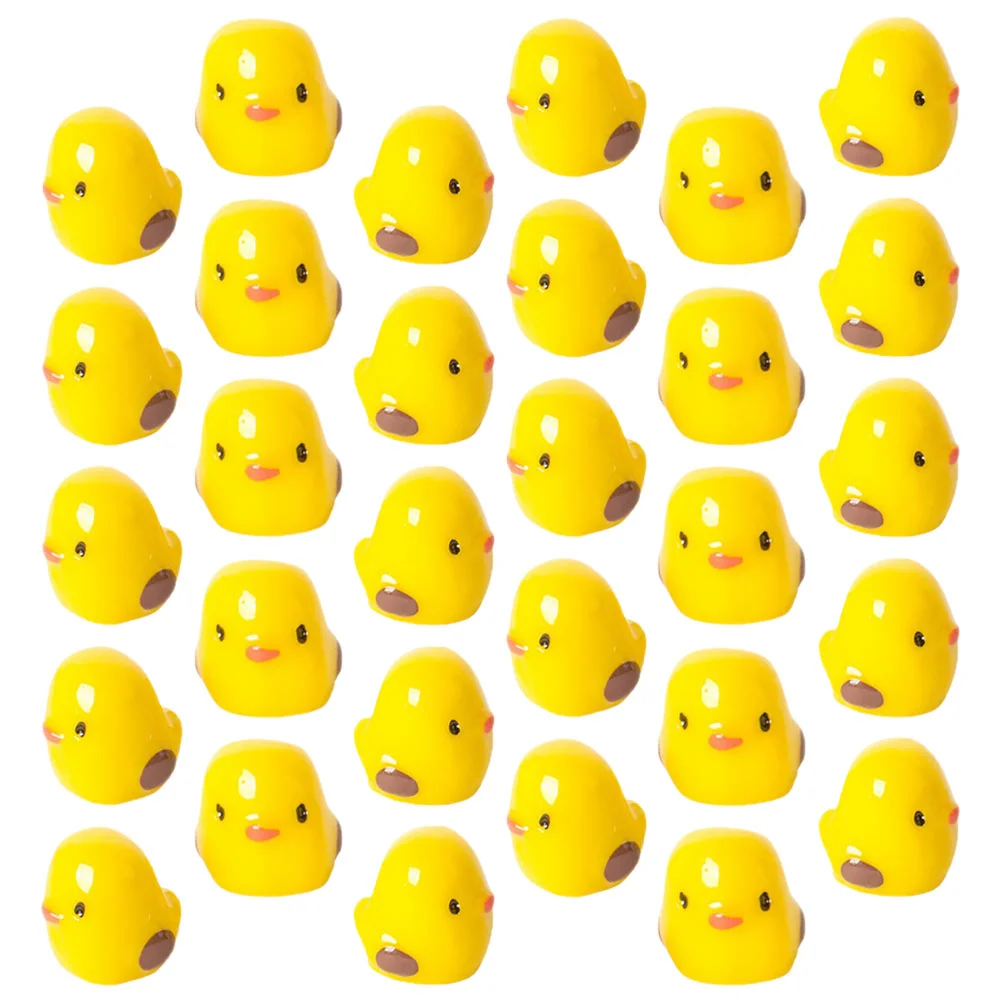 

30 Pcs Chick Ornament Miniature Chicks Bathroom Decorations Animals Figures Micro Landscape Models Ornaments Statue Resin