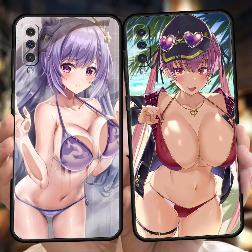 

Genshin Impact Hentai Sexy Phone Case For Samsung A12 A22 A02 A03 A03S A50 A70 A20 4G A10 A20S A30 5G Black Silicone Cover Shell