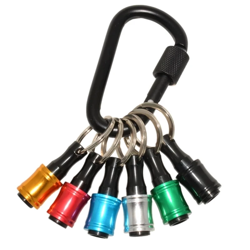 

Socket Post Keychain Storage Sleeve Aluminum Alloy Carabiner Color With Black Mini Portable Mountaineering Sleeve