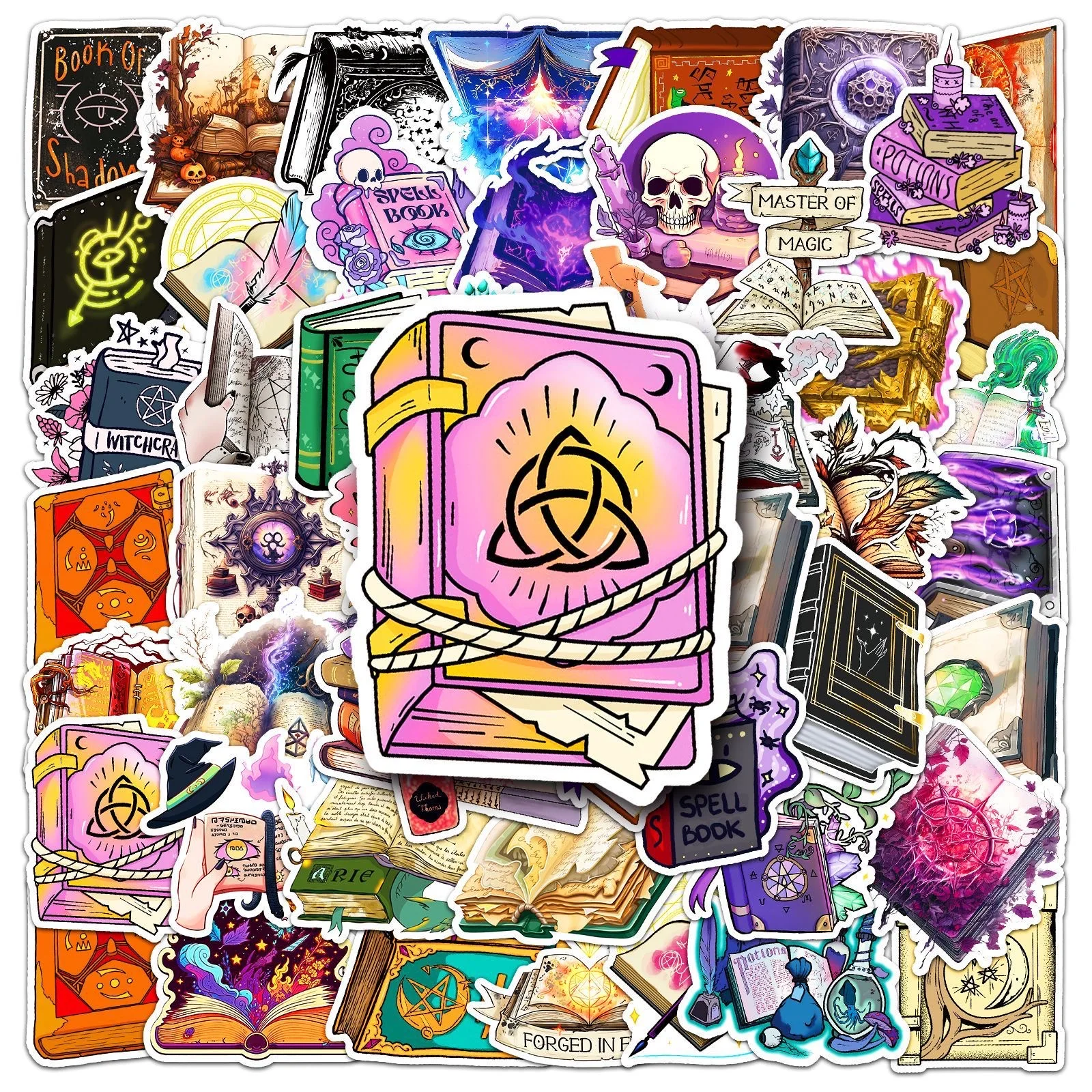 

10/50pcs Gothic Magic Book Cartoon Stickers Aesthetic Witch Decals DIY Motorcycle Phone Laptop Luggage Car Wall Decoration Toys