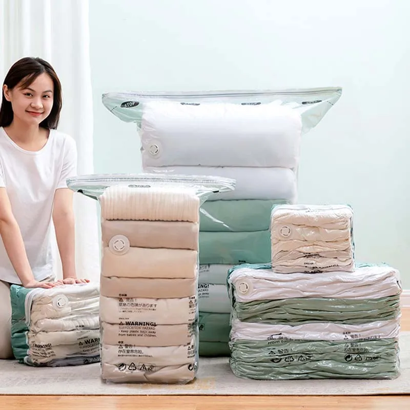 

Vacuum Bag Storage Bag Home Organizer Foldable Clothes Organizer Seal Compressed Travel Saving Bags Package No Pump