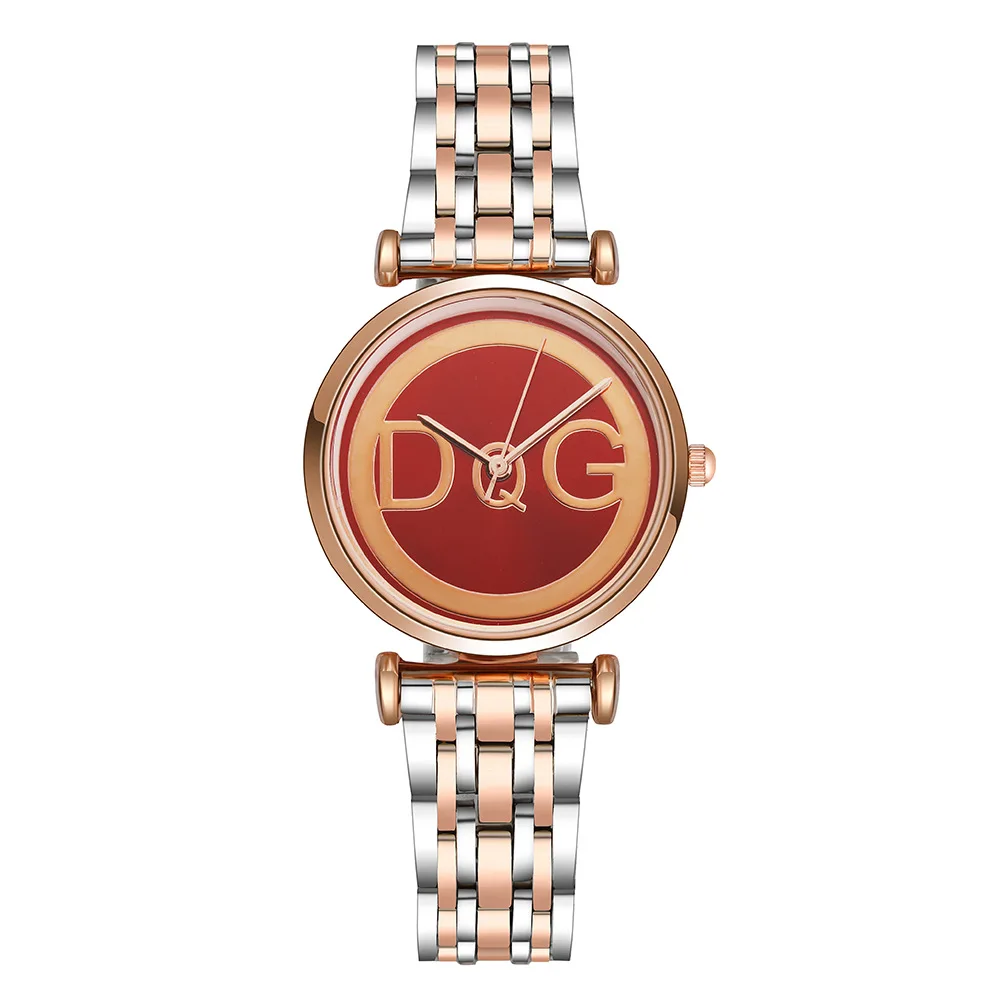 Relogio Fashion Luxury Brand DQG Women Watches Rhinestone Watch Casual Stainless steel gold band quartz Wristwatches Reloj Mujer