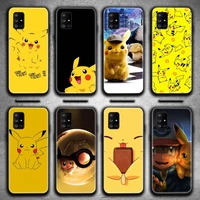 cute pikachu phone case for samsung galaxy a52 a21s a02s a12 a31 a81 a10 a30 a32 a50 a80 a71 a51 5g