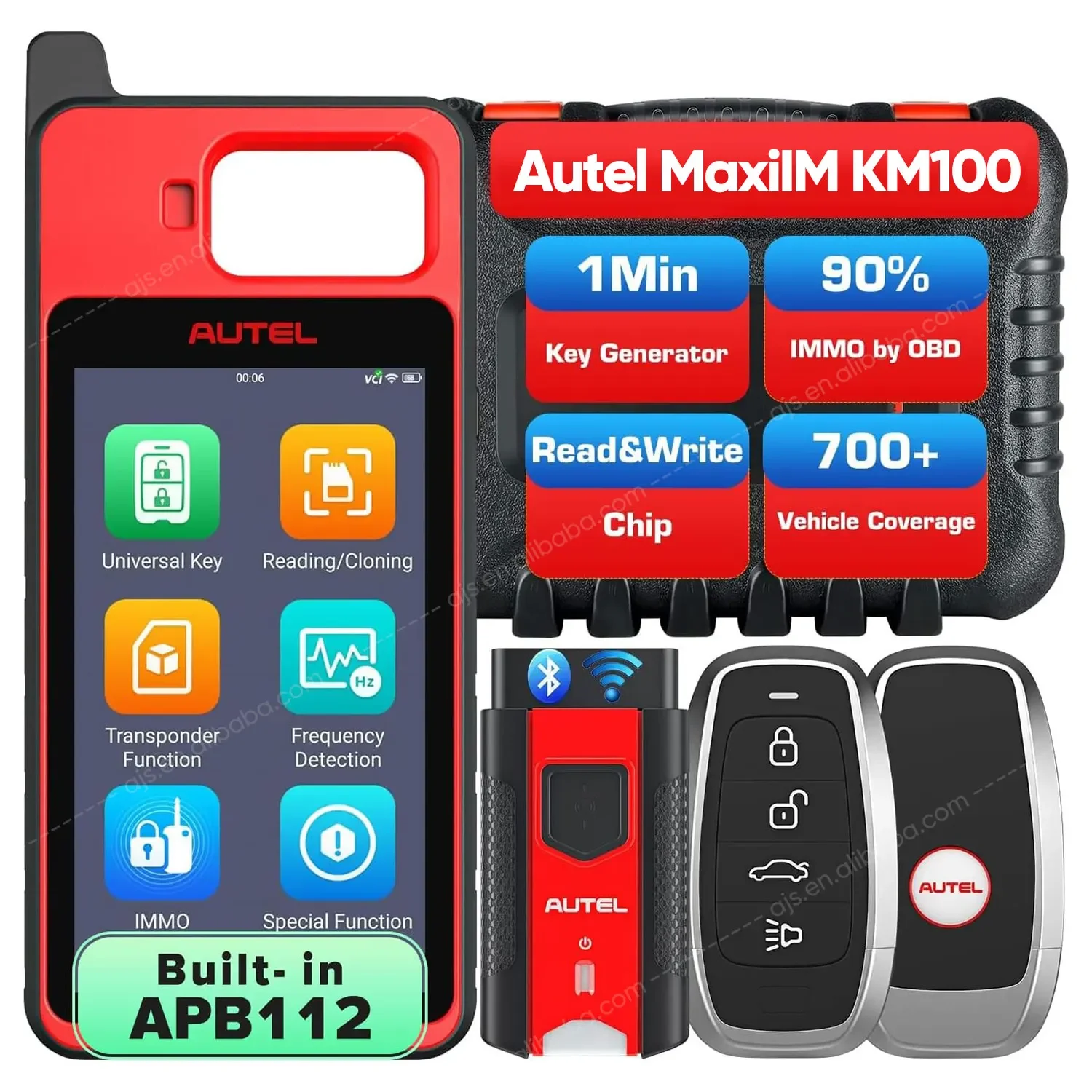 Autel MaxiIM KM100 X Altar KM100X машина для программирования ключей считыватель кодов obd2