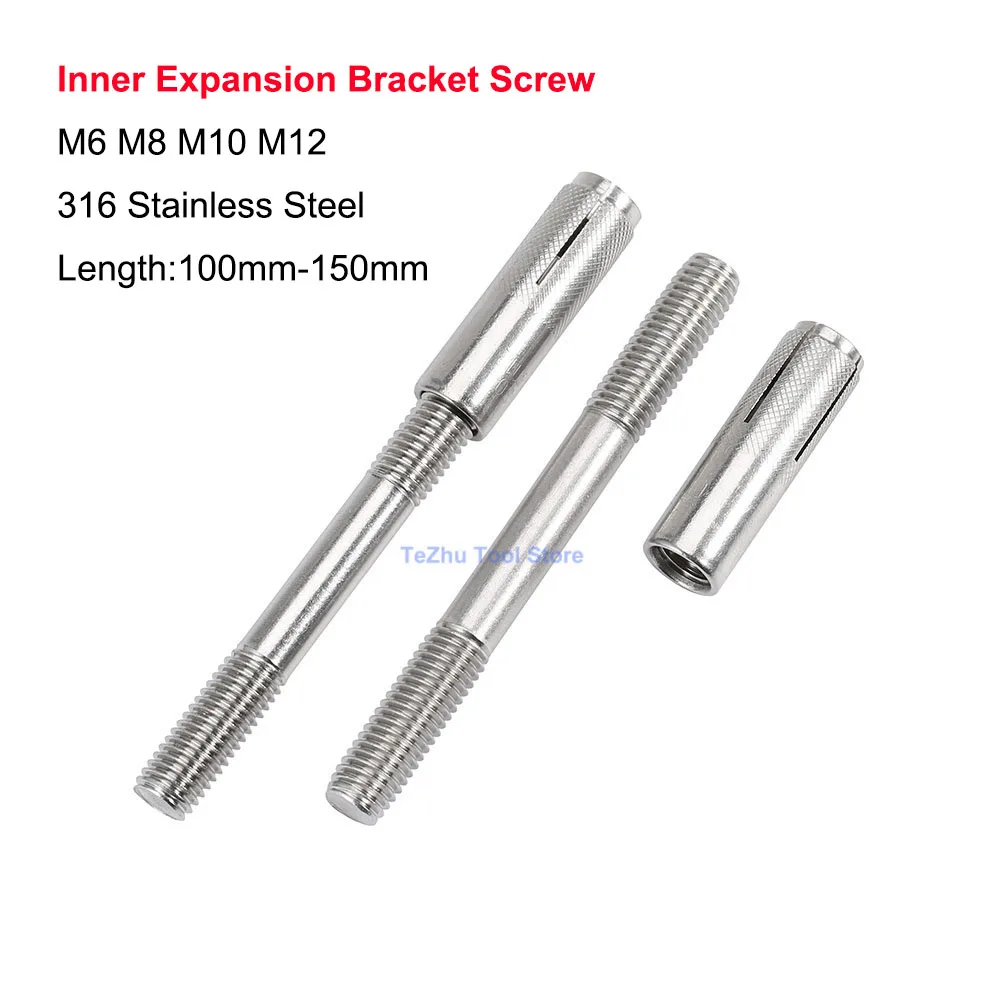 

1PCS M6 M8 M10 M12 316 Stainless Steel Partition Invisible Inner Expansion Bracket Screw Rod Expansion Bolt