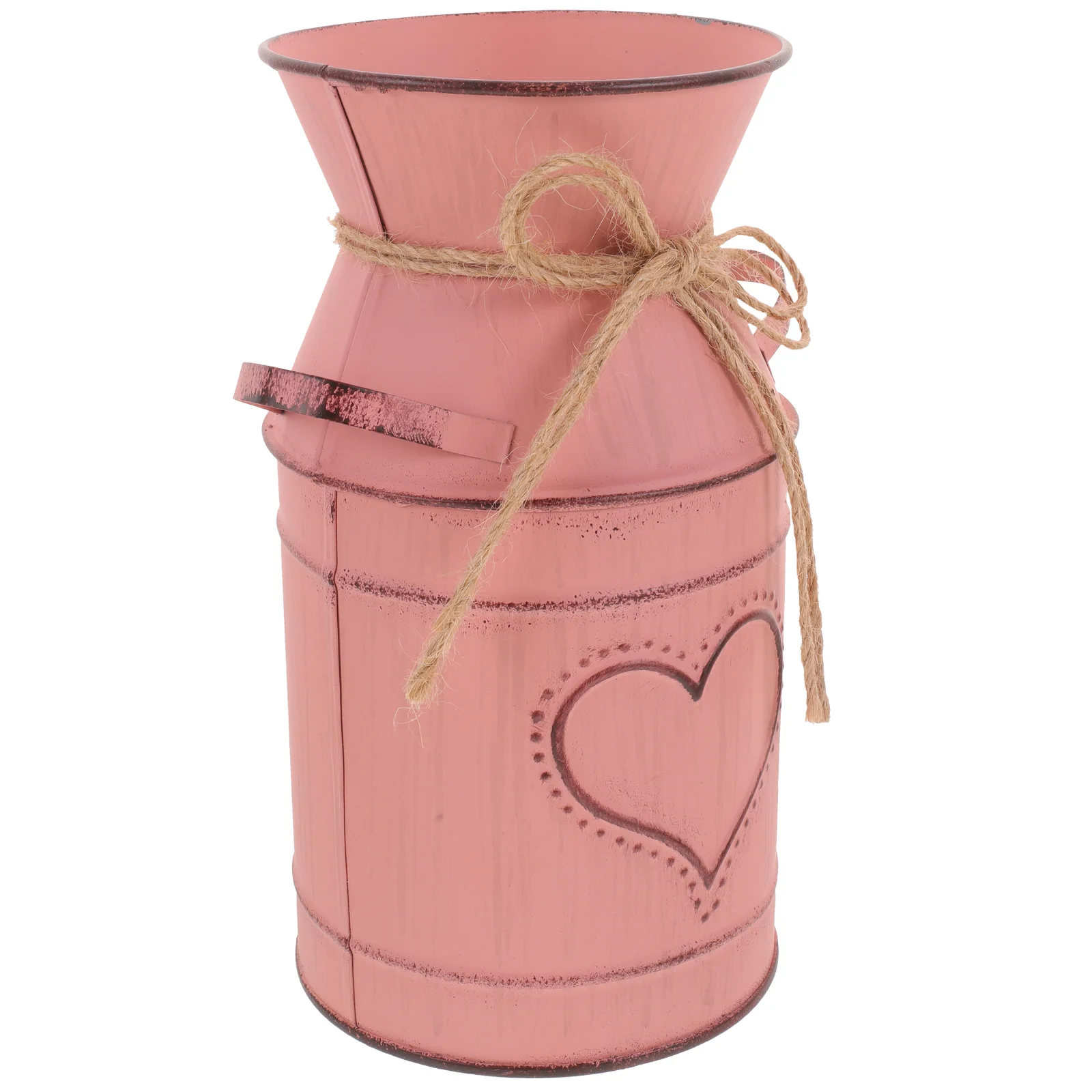 

Vase Flower Jug Galvanized Rustic Metal Pitcher French Farmhouse Bucket Can Holder Vintage Country Shabby Iron Handle Tin Barn