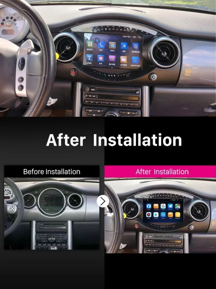 Автомагнитола для BMW Mini Cooper S R53 2004 - 2006 Android 10 0 мультимедийный видеоплеер