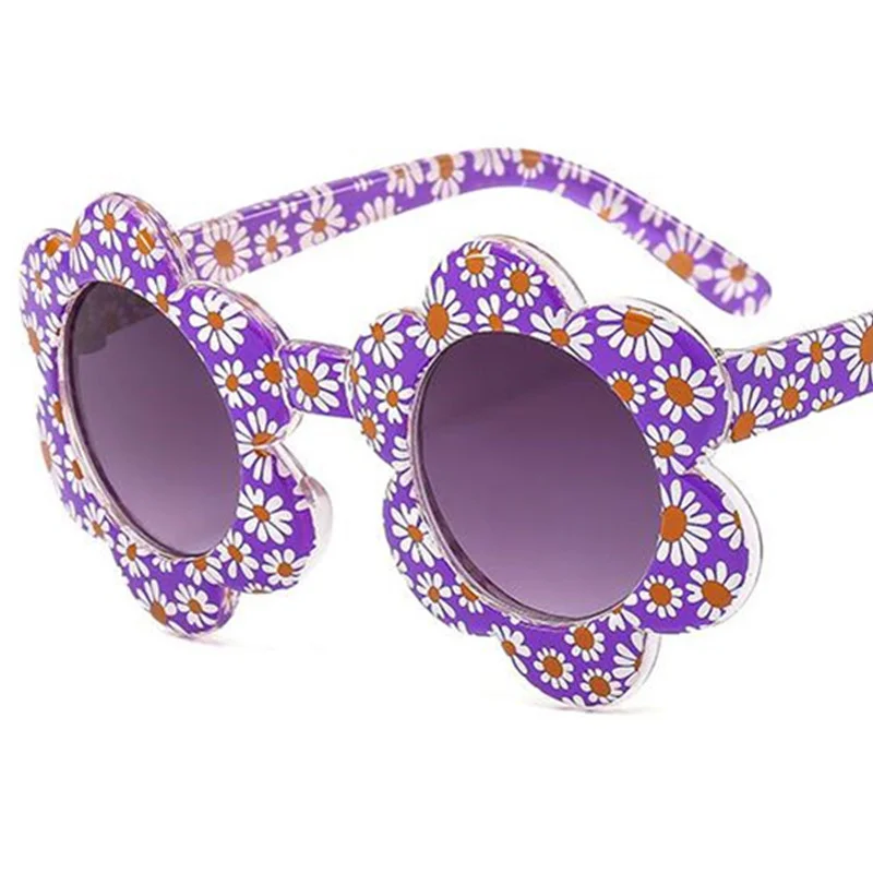 

Children Sunglasses Cartoon Sun Glasses Round Lens Adumbral Anti-UV Spectacles Flowers Eyeglasses Kids Ornamental
