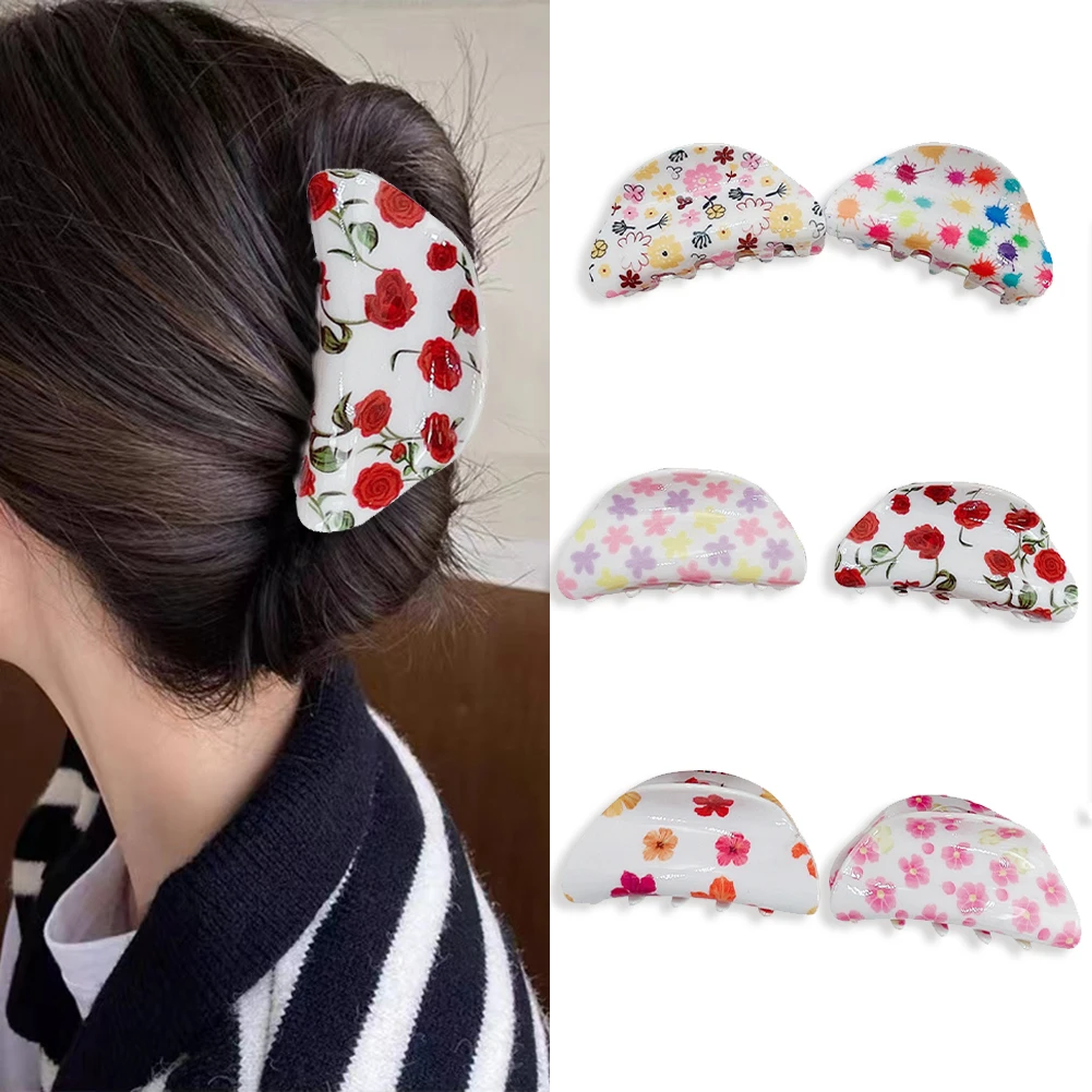 

Pearl Hair Claws Acrylic Crab Fashion Hair Accessories Headwear for Women Geometric Hairpin Hair Clip Barrette Crab Shark Clip