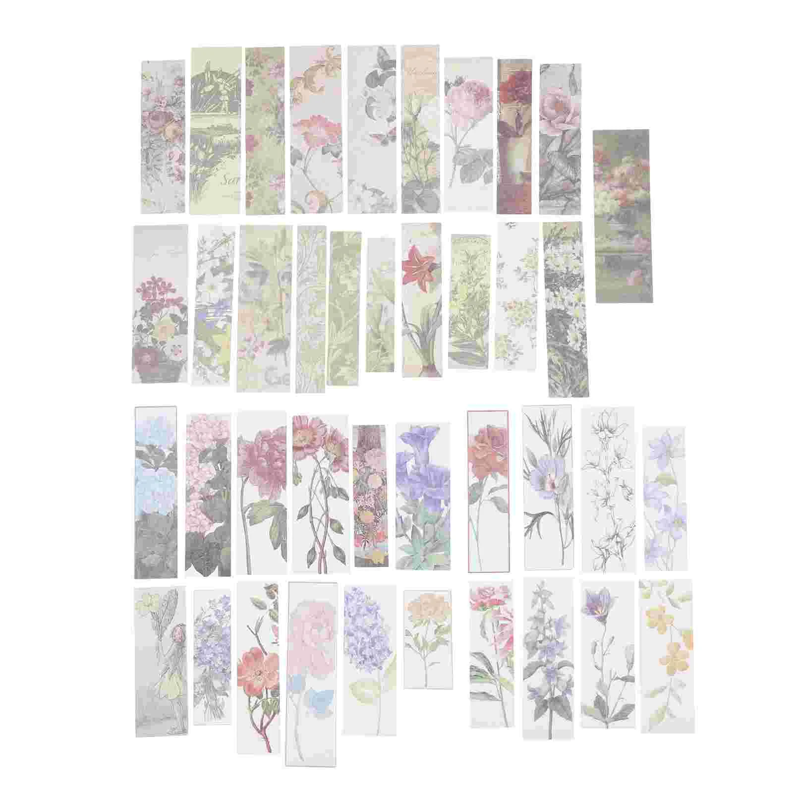 

2 Bags Floral Scarpbook Decal Vintage Diary Sticker Landscape Book Sticker Floral Journaling Sticker