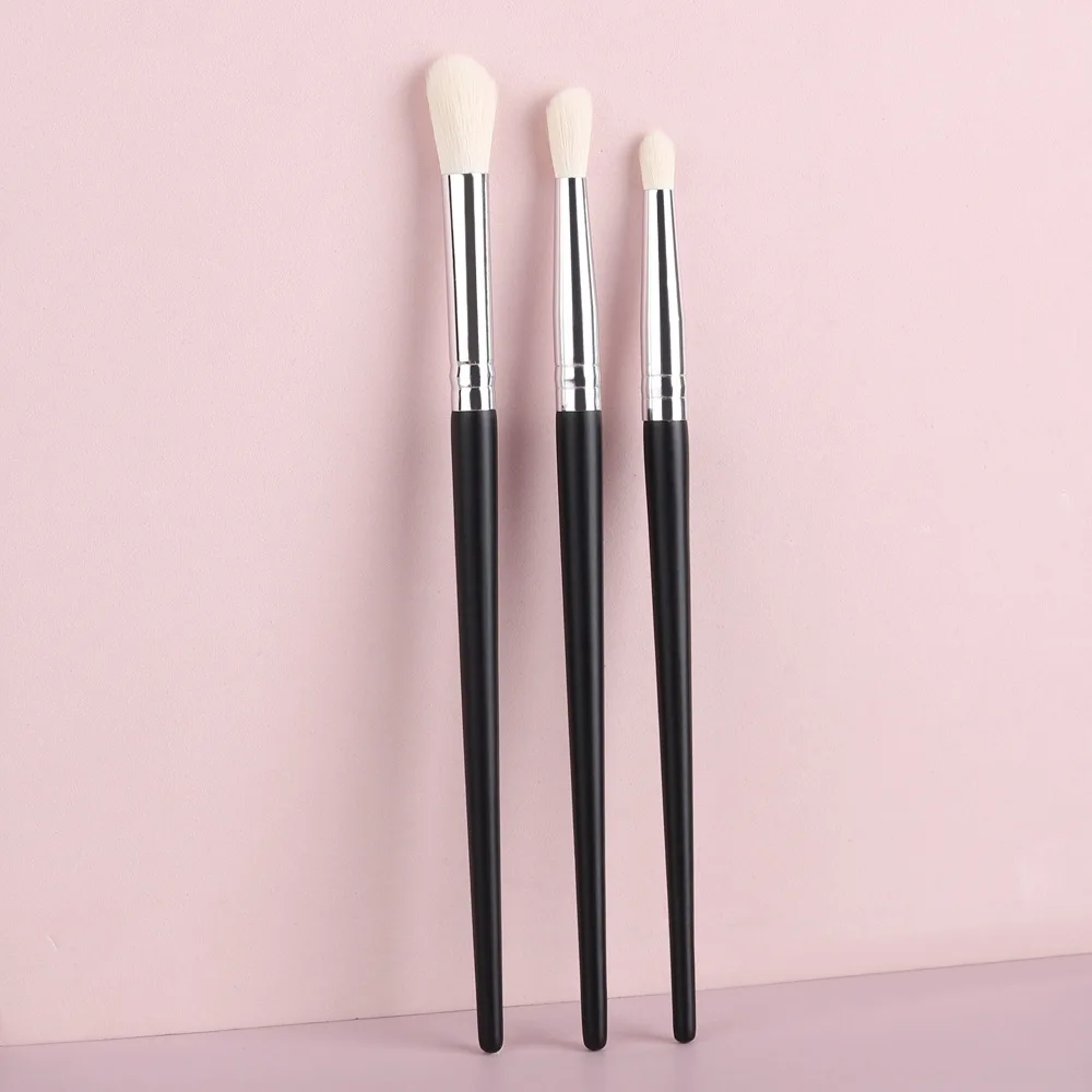 

HEALLOR 3 Pcs Goat Hair Tapered Crease Blending Eyeshadow Brush Make Up Cosmetic Kit Maquiagem Smudge Eye Makeup Brushes