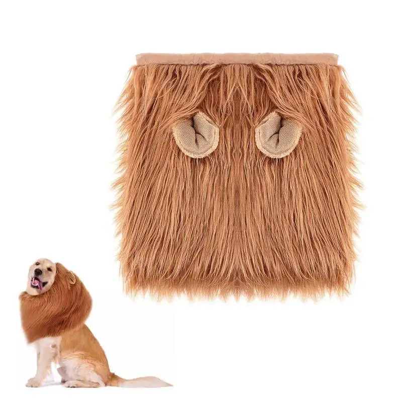 

Костюм Львиная Грива для собаки отличные костюмы на Хэллоуин для собак забавный маскарадный костюм для маленьких средних и больших собак эластичный