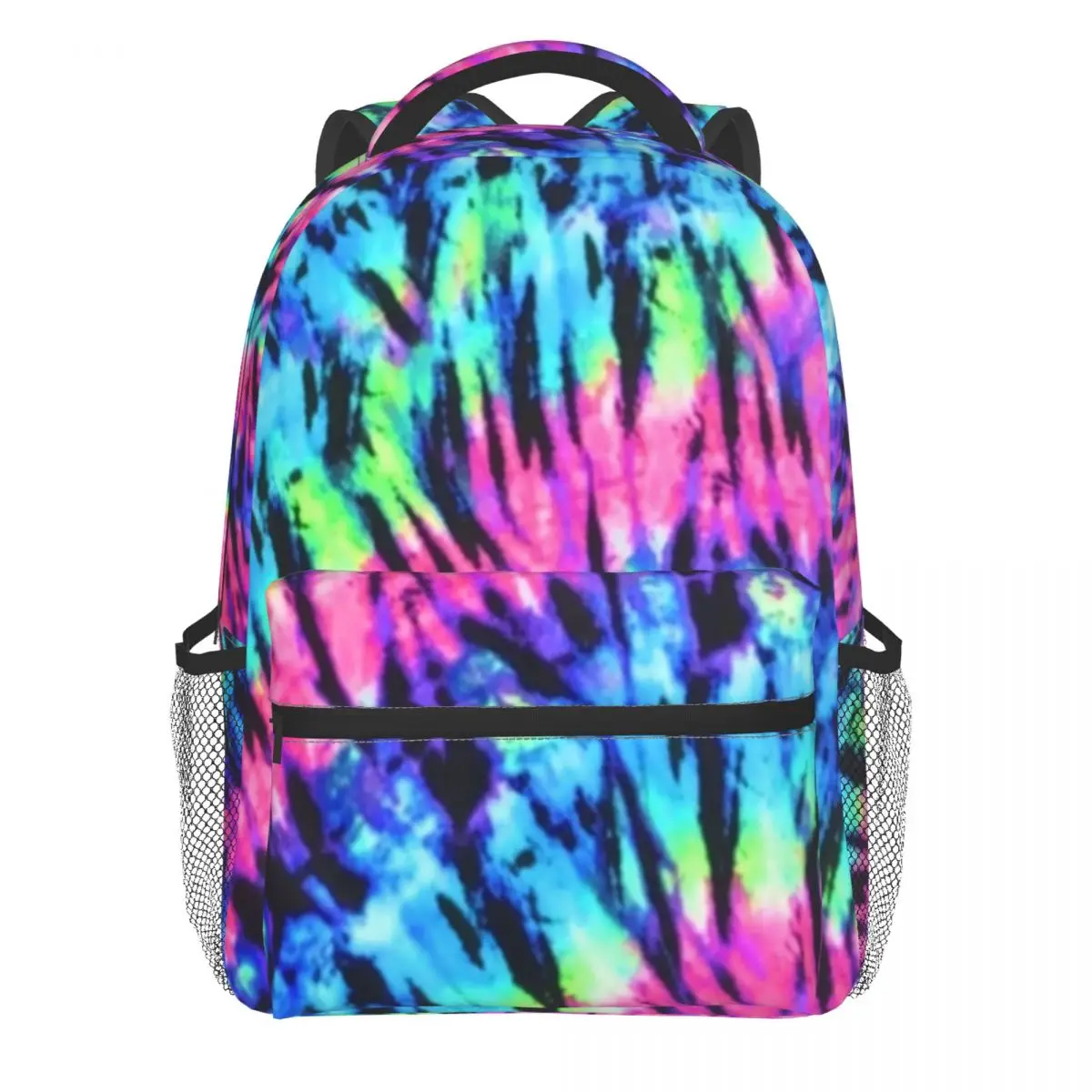 

Funny Tie Dye Backpack Colorful Print Art Fun Backpacks Women Men Travel Soft School Bags Design Rucksack