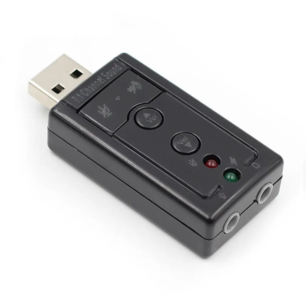 

1pc External Mini USB 2.0 3D Virtual 480Mbps 7.1 Channel Audio Sound Card Adapter for PC Desktop Notebook