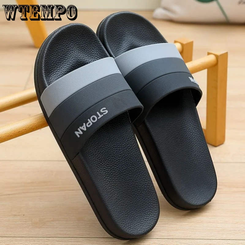 

46-47 Slippers Men's Large Size Summer Outdoor Wear Anti-slip Wear-resistant Bathroom Bath Student Dormitory Slippers Men