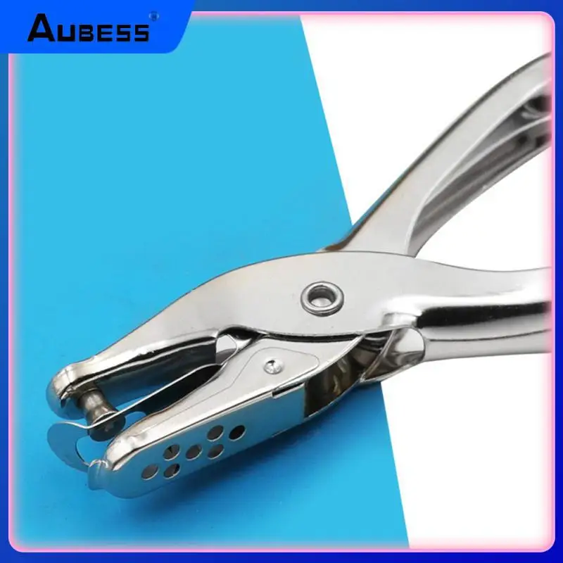 

Portable Paper Punch No Offset Single Hole Punching Pliers Anti-slip Handle Premium Chrome Vanadium Steel Manual Puncher