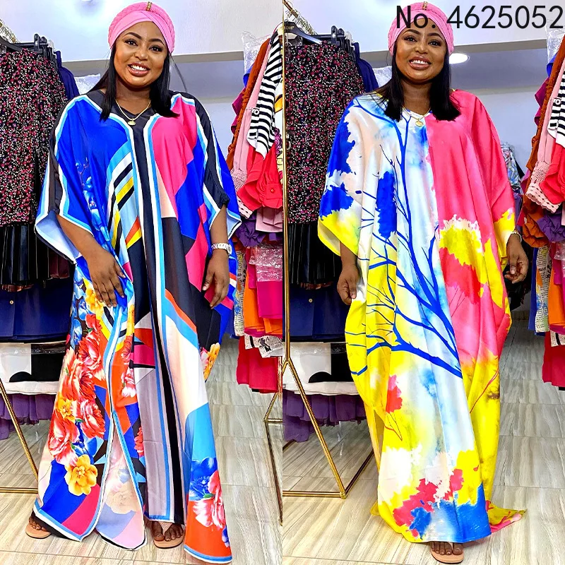 

Африканская женская одежда Boubou с Африканским принтом Дашики, мусульманская мода, абайя, женские платья с рукавами «летучая мышь» из Анкары ...