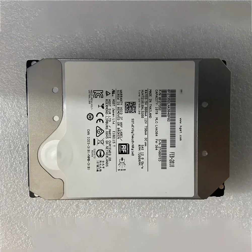 10 ТБ для HGST Ultrastar 10T SAS 12G HUH 721010 Жесткий диск AL5200 7200 об/мин 256 МБ 12 Гбит/с 3 5 дюйма