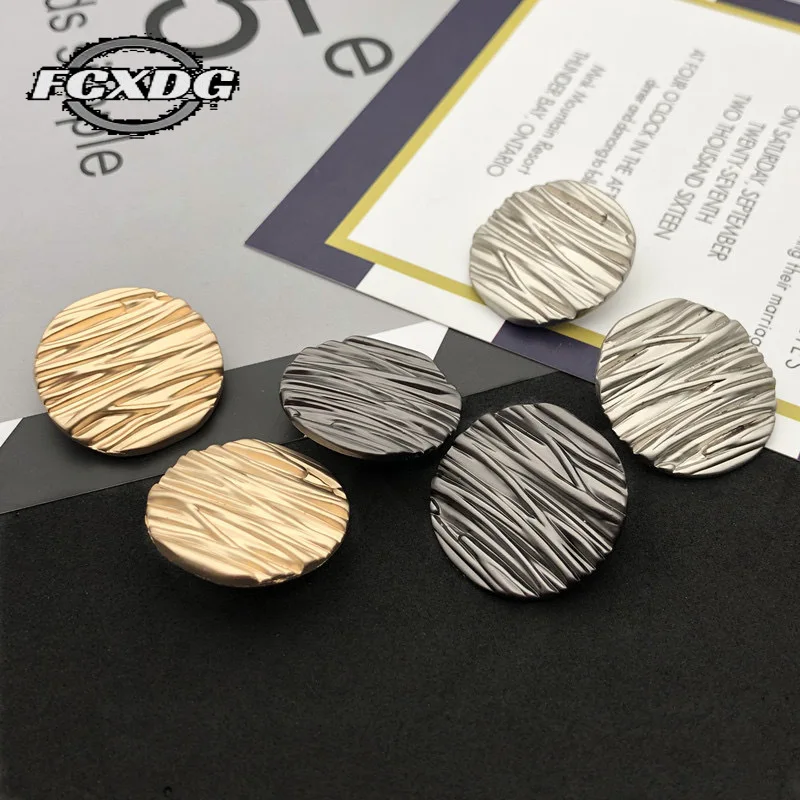 

Fashion Stripe Design Metal Snap Button for Shirt Coat Jacket Sewing Material Sewing Accessories Decorative Buttons for Clothing