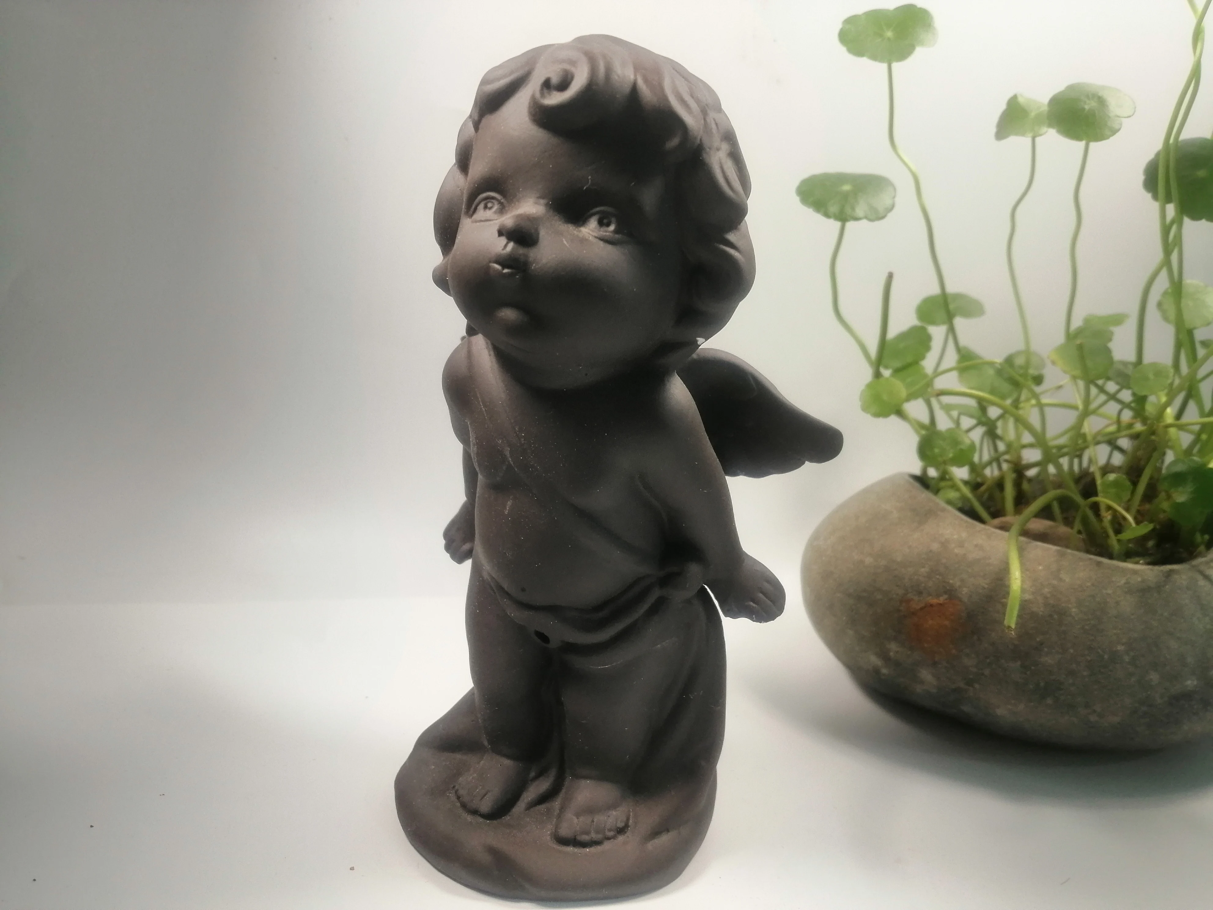 

Purple Sand Angel Backflow Incense Burner Office Home Decoration