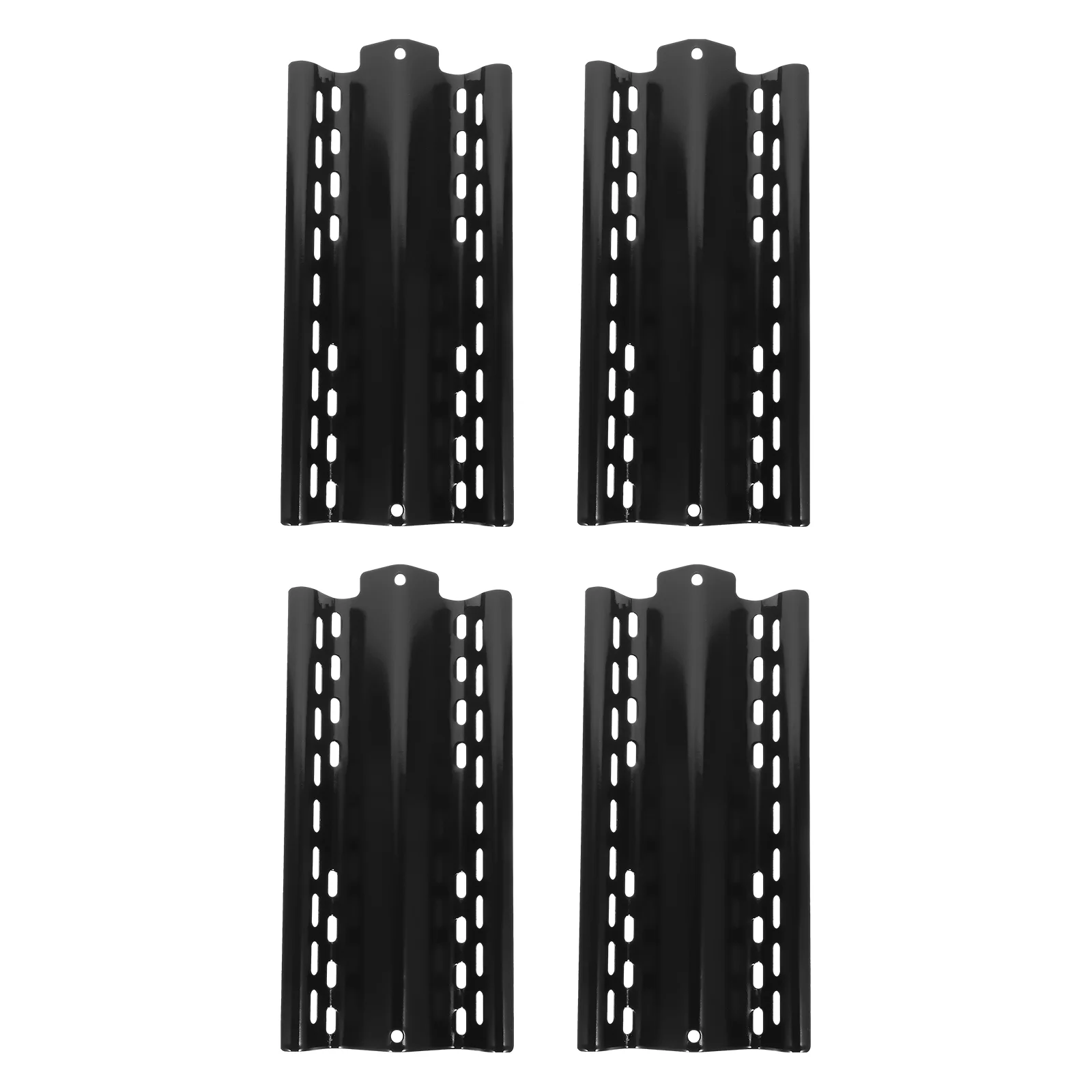 

4pcs Stainless Steel Flavoring Bars Replacement Hot Plates BBQ Parts (Black)