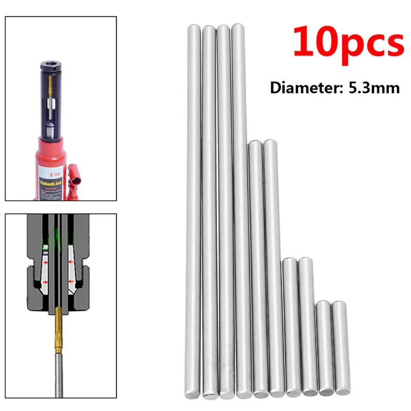 10pcs 5.3mm Ejector Pins Set For Pushing Rifling Buttons High Hardness Full Specifications Steel Reamer Machine Tool Accessories