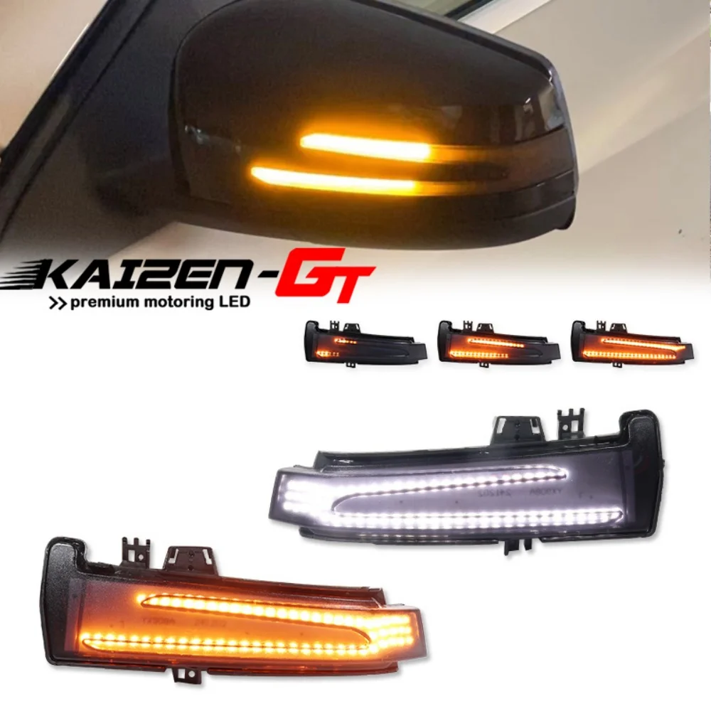 Фото Светодиодные указатели поворота в боковых зеркалах с функцией Switchback (белый и динамический янтарный) для Mercedes-Benz W176 W204 W212 W221 W218 W246 C117 №1