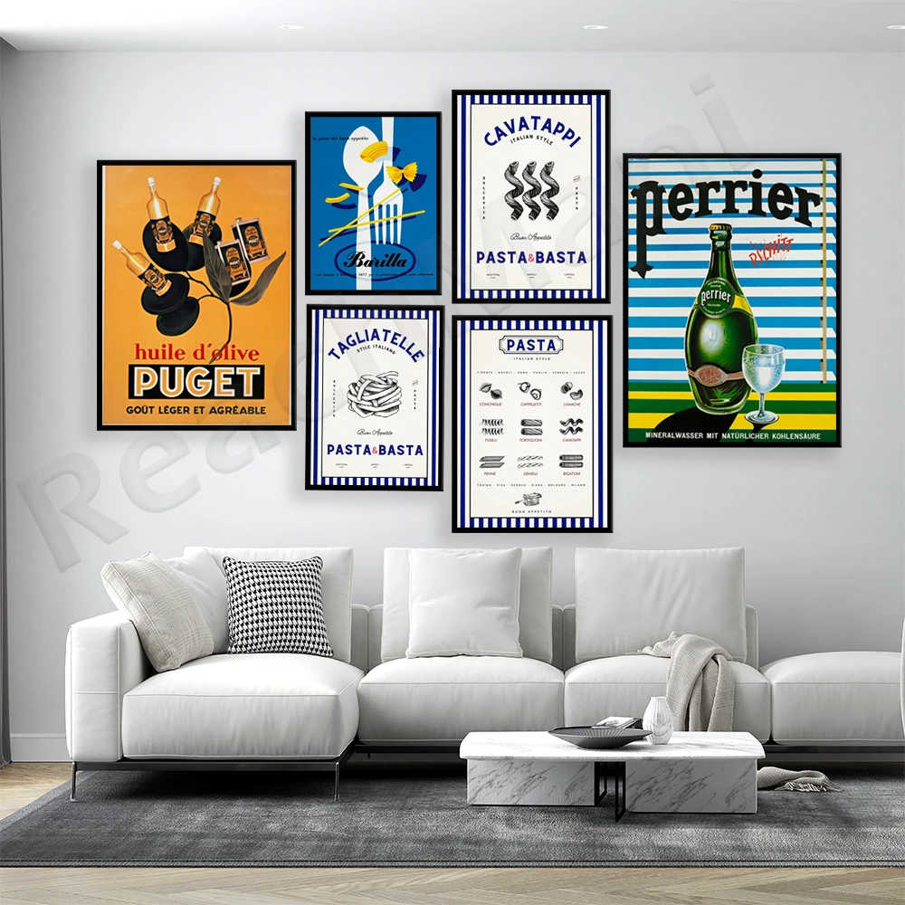 Винтажные постеры для макаронных изделий-напитки Orangina макароны бутылки