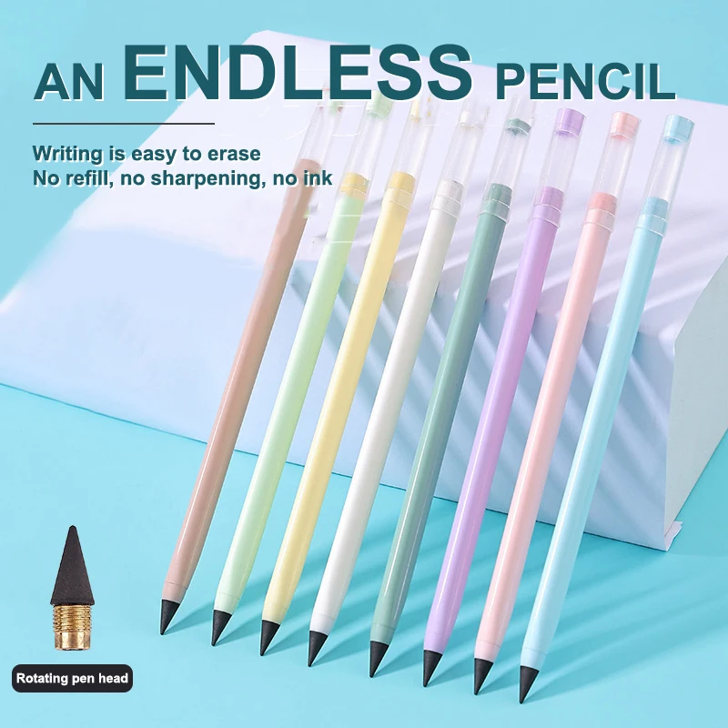 

New Inkless Eternal Pencil Unlimited Writing No Ink HB Pen Sketch Painting Tool School Office Supplies Gift for Kid Stationery