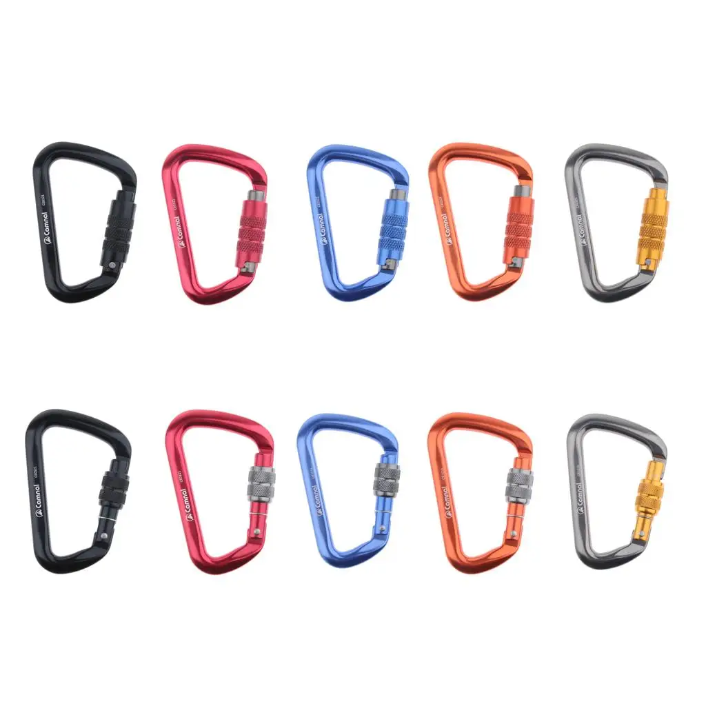 

High Strength Screwgate Carabiner Rock Climbing Screw Locking Auto Lock Karabiner Outdoor Sports Hardware Tool