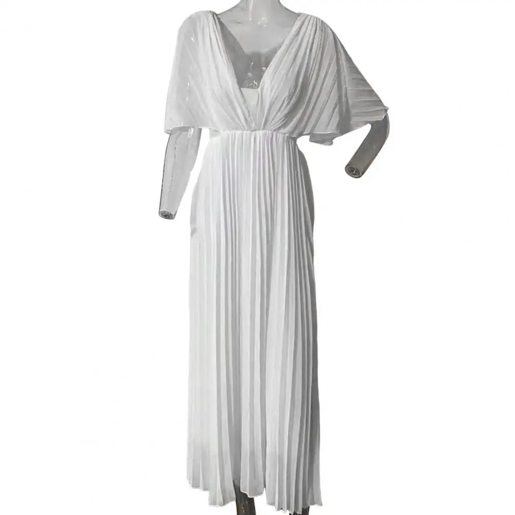 Элегантное Вечернее Платье с V-образным вырезом и рукавами-тележками