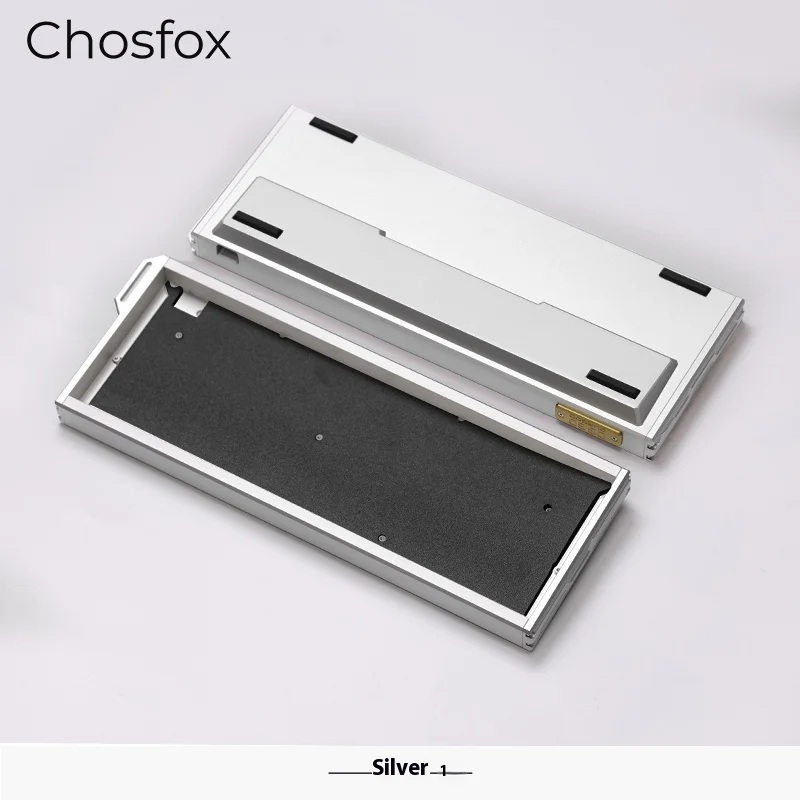 Фото Chosfox DG60 GH60 Алюминиевый корпус клавиатуры с ЧПУ Индивидуальная раскладка GH60 Поддержка Wooting 60He HM66 MAD60 ACE60 с латунной табличкой №3