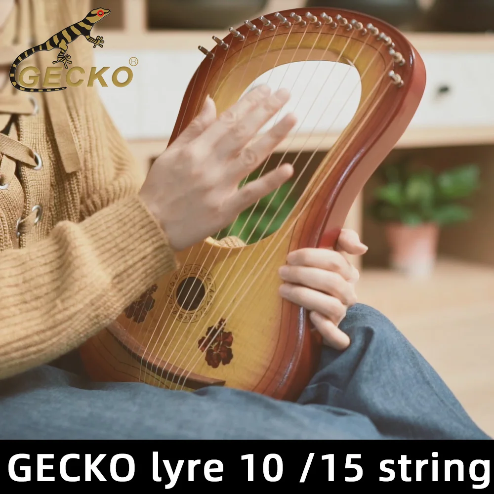 GECKO gecko lya piano small harp lyre10 string piano lyre professional classical musical instrument portable 15 tone