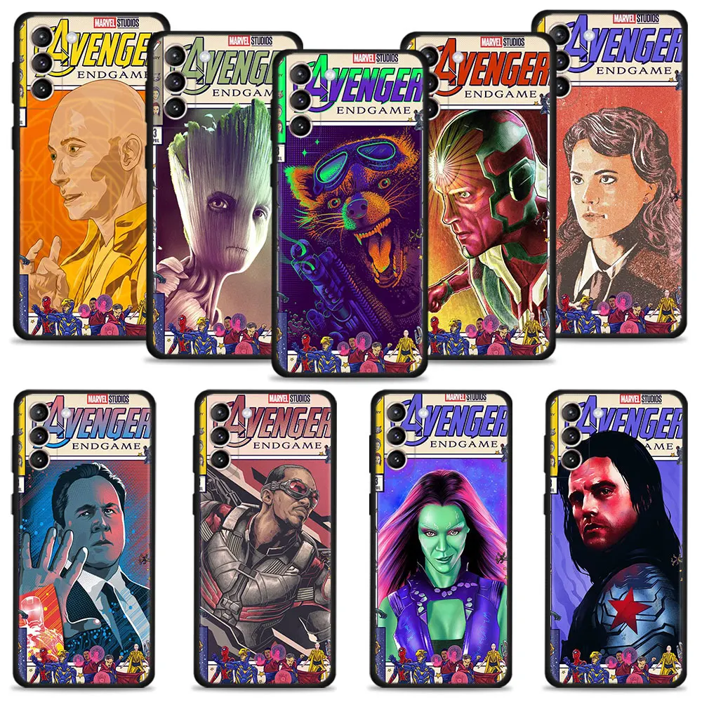 

Marvel Avengers Endgame Painting Art Case For Samsung Galaxy S22 S21 S20 Ultra FE S10 S9 S8 Plus S10e Note 20Ultra 10Plus Cover