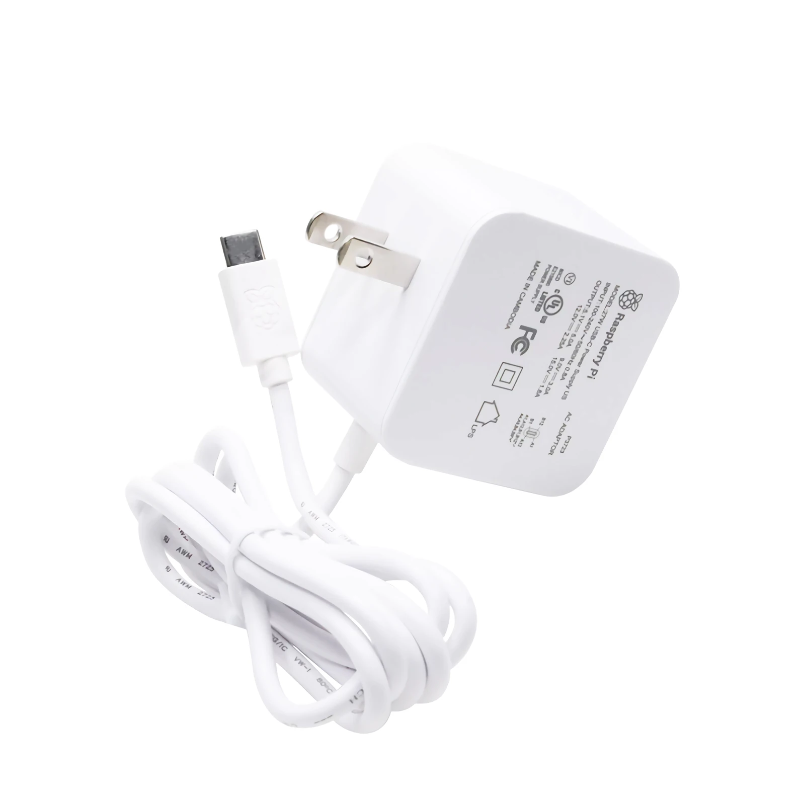 Оригинальный адаптер Raspberry Pi 5 1 В А 27 Вт USB-C поддержка PD стандартное зарядное