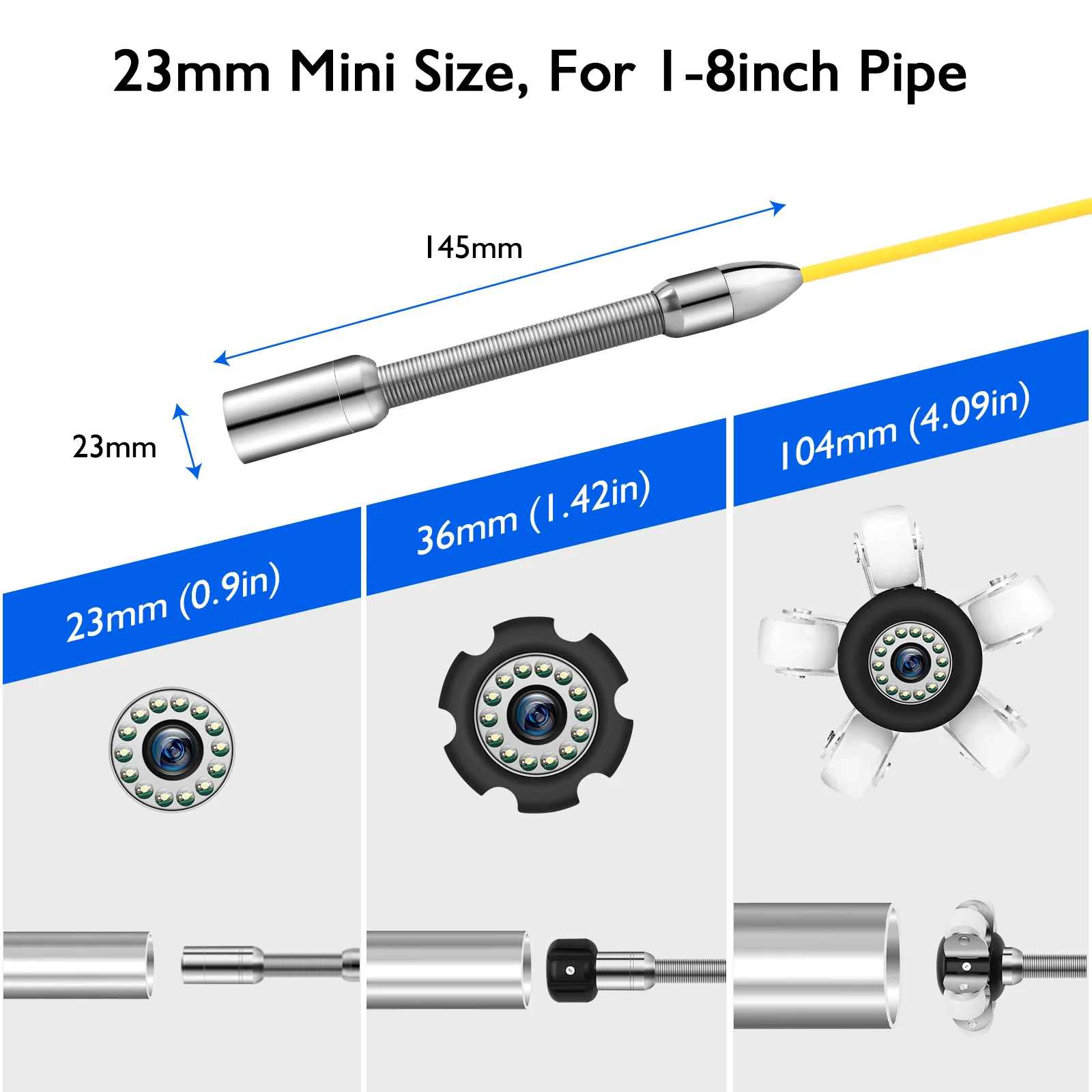 Трубопровод эндоскоп Инспекционная камера 16GB 30M подводная промышленная труба