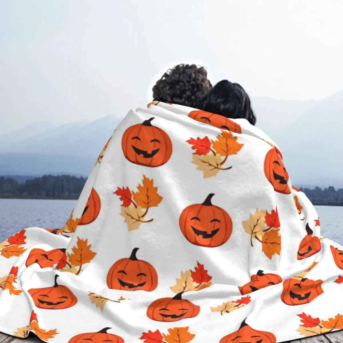 Супермягкое дышащее одеяло с рисунком тыквы на Хэллоуин