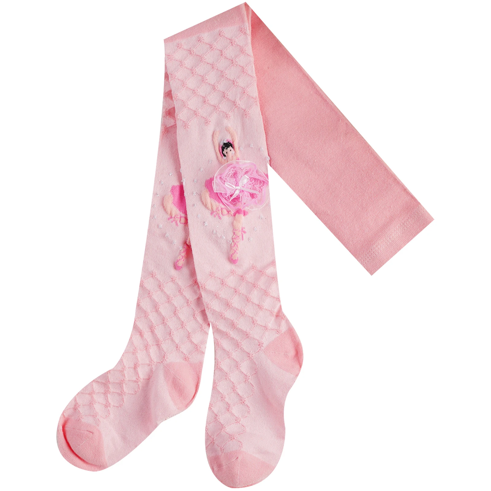 Детские жаккардовые колготки балерины для девочек хлопковые дышащие леггинсы