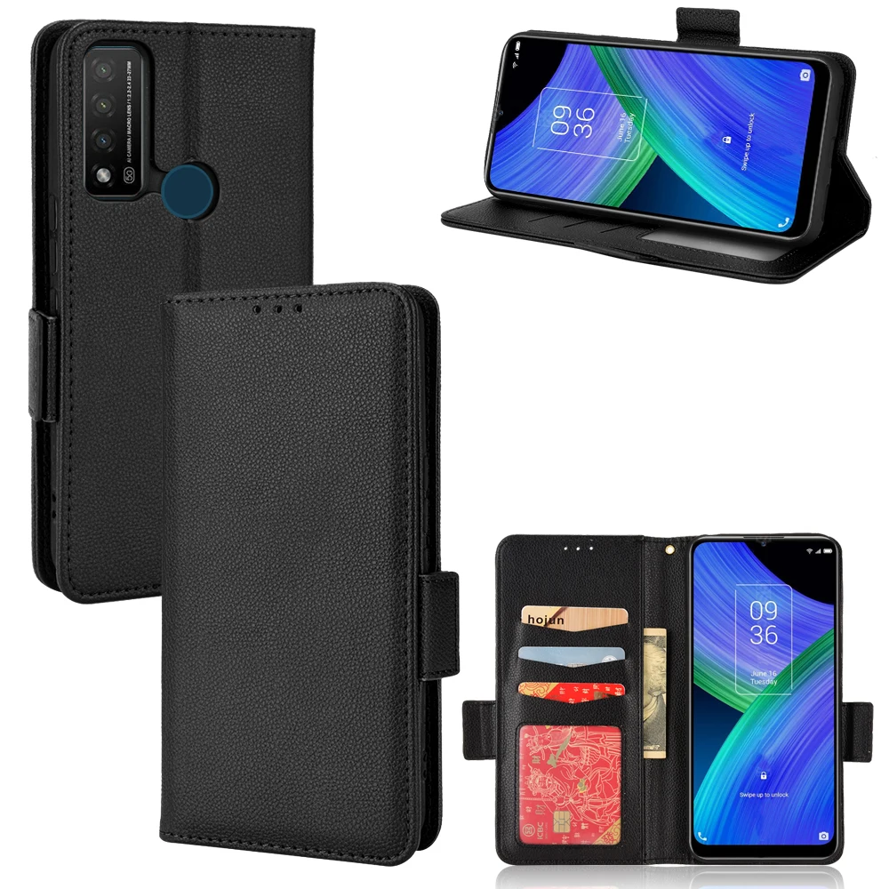 Чехол-кошелек с слотом для карт TCL 20 R 5G 6 52 дюйма кожаный противоударный чехол