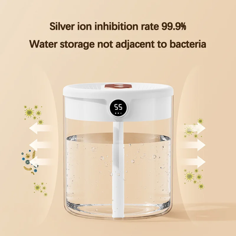 Увлажнитель воздуха с двойным соплом 2 л ЖК-дисплеем влажности