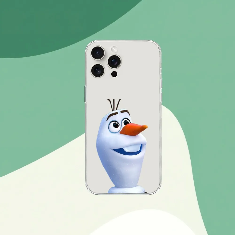 Чехол для телефона MINISO O-Olaf Frozen Cute Snowman прозрачного iPhone 16 13 14 12 11 15 Max Plus Pro Mini Shell