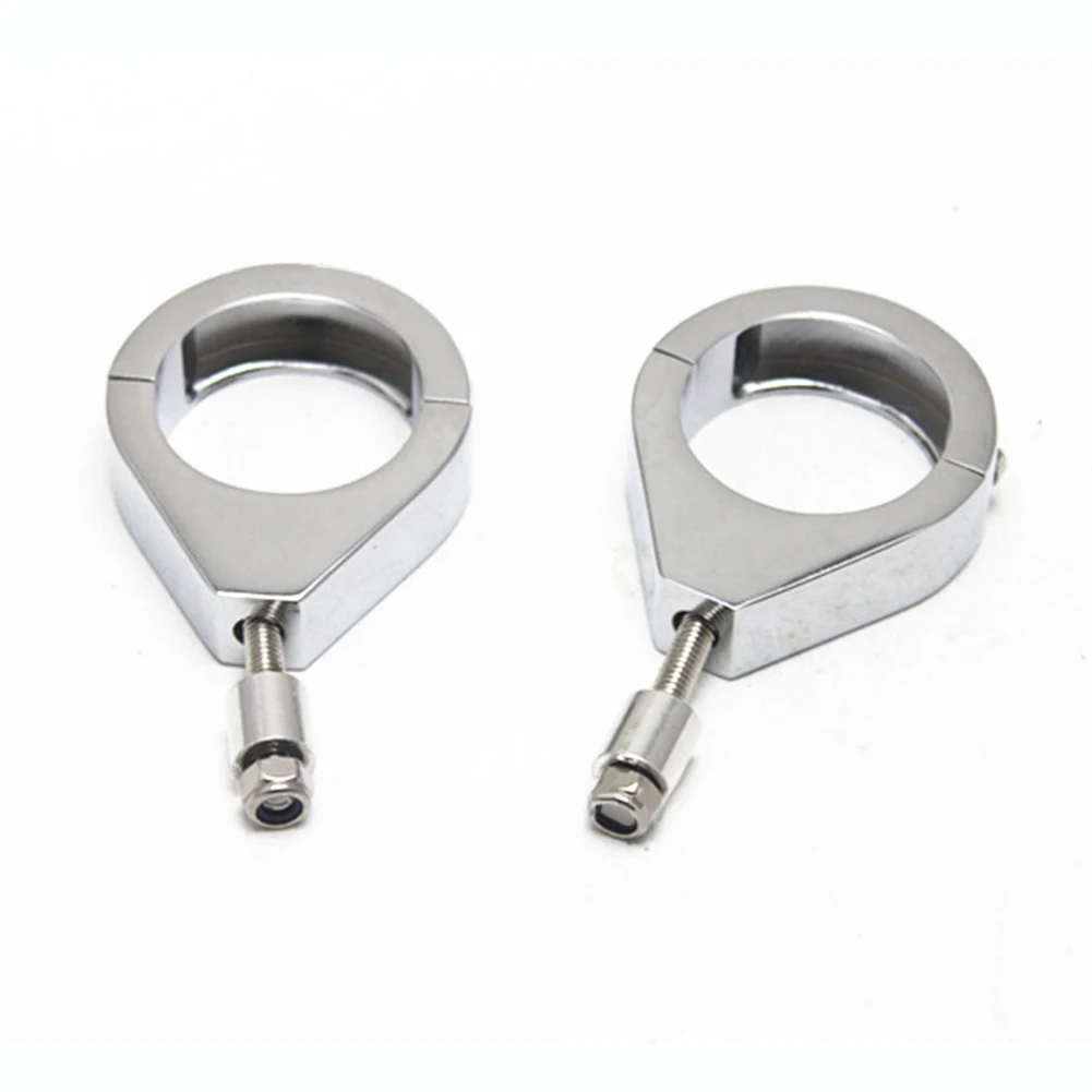 

Motorcycle Headlight Brackets 2Pcs Accessories Billet Aluminum Parts Relocation Clamps Holder Replacement Durable