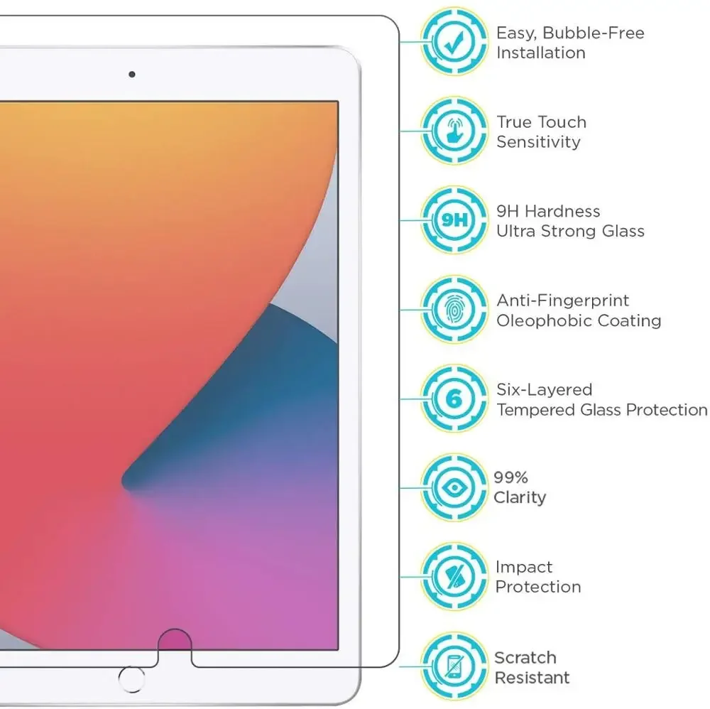 Для Apple iPad 9 10 2 &quot2021 (9-го поколения) A2603 A2604-9H Защитная пленка из закаленного стекла