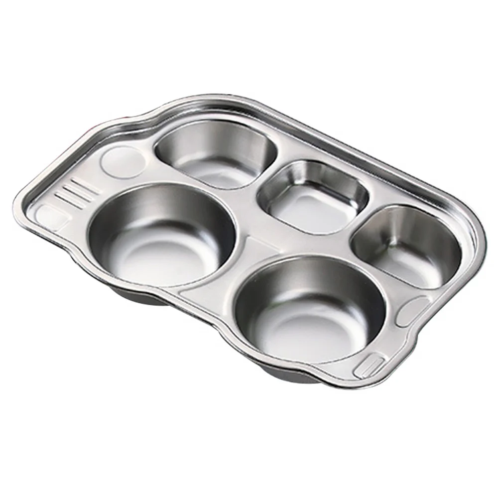 

Plate Steeltrays Divided Diet Metal Stainless Serving Camping Tray Controlsnackkids Mini Compartment Sectional Dinner