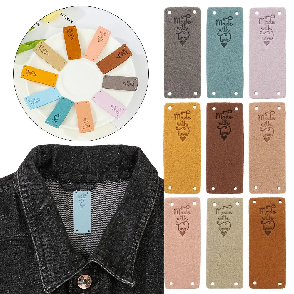 

DIY Garment Accessories Handmade Sewing Crafts Hats Bags With Love Labels Label Fiber Leather Tags