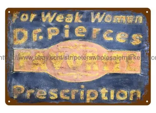 Аптека доктор Пьерс рецептурный металлический жестяной знак офисный кантин