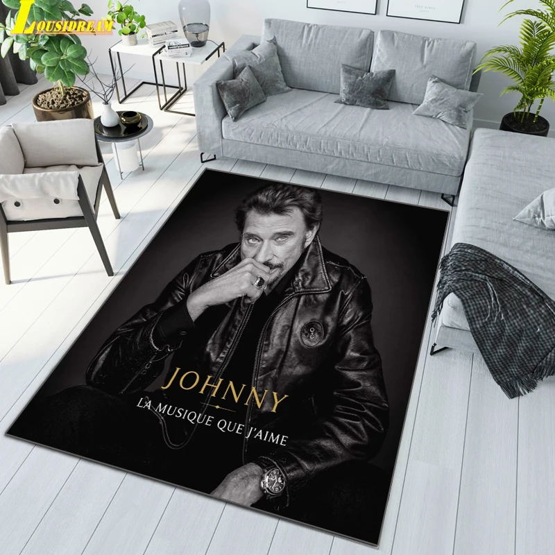 

Johnny Hallyday France Alex Rugs Carpet Decorative Livingroom Bedroom Floormats Anti-Slip Crawling Mat Yoga Mat Picnic Mat